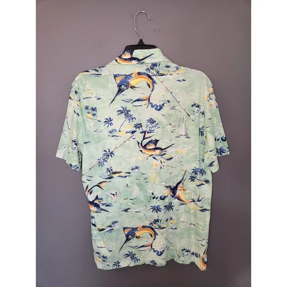 Polo Ralph Lauren Polo Shirt Men's L‎ Marlin Fish Nautical Tropical Classic Fit - Picture 3 of 5
